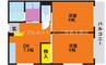 オレンジマンション 2DKの間取り