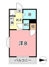 ステーションパレス　I 1Kの間取り