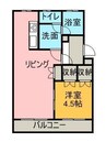 メゾン二子 1LDKの間取り