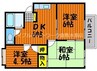 ラ・セーヌ白石 3DKの間取り