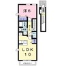 Ｔｒａｉｎ　Ｖｉｅｗ　中庄 1LDKの間取り