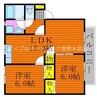 アネーロ白石 2LDKの間取り