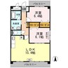 Ｋーｃｉｔｙ葦高 2LDKの間取り