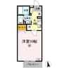 秋桜　Ｂ棟 1Kの間取り