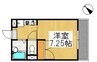 中庄ルミエール 1Kの間取り