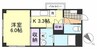 K3ビル 1Kの間取り