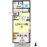 パーク倉敷 1LDKの間取り