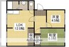 国富コーポ 2LDKの間取り