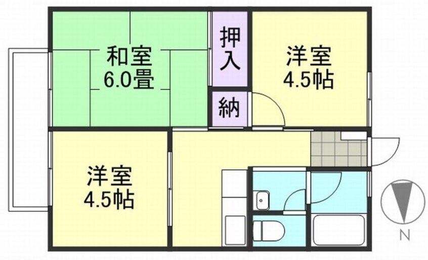 間取図 シティハイム吉岡A