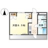 メルヴェール 1Kの間取り