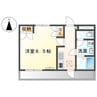 メルヴェール 1Kの間取り