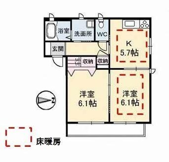 間取図 ウインドミル　Ｂ棟