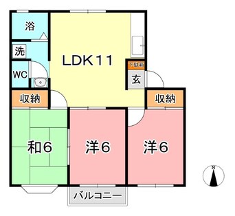 間取図 アパートメント明石　B