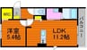 GFS中央 1LDKの間取り