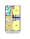 ユーミー川辺 2DKの間取り