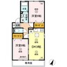 コーポセジュール　B棟 2DKの間取り