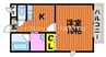 カーサＫ153 1Kの間取り