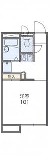 レオパレストトロ 1Kの間取り