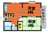 エクセルモリ 2DKの間取り