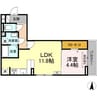 レジェール 1LDKの間取り