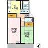 コーポ三谷原 2Kの間取り