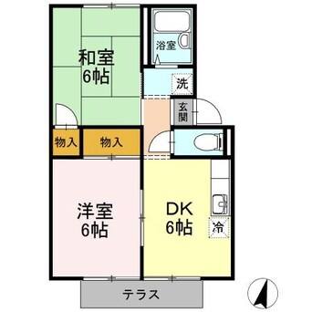 間取図 宇野線<宇野みなと線>/早島駅 徒歩19分 1階 築34年