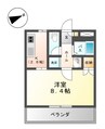 プリメール老松 1Kの間取り