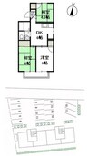 グリーンハイツ森安 3DKの間取り
