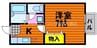 サンシャインパレス　B棟 1Kの間取り