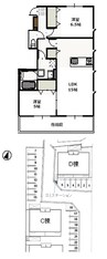 サンベリー C 2LDKの間取り