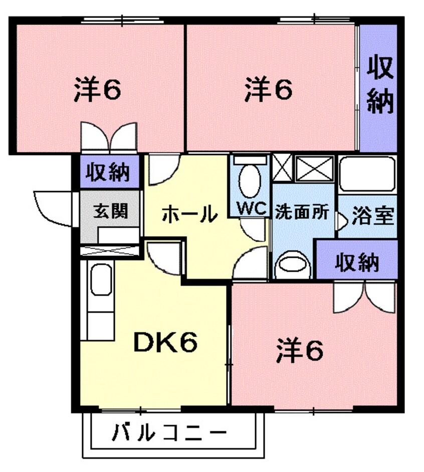 間取図 ビラ，エトワール　Ａ