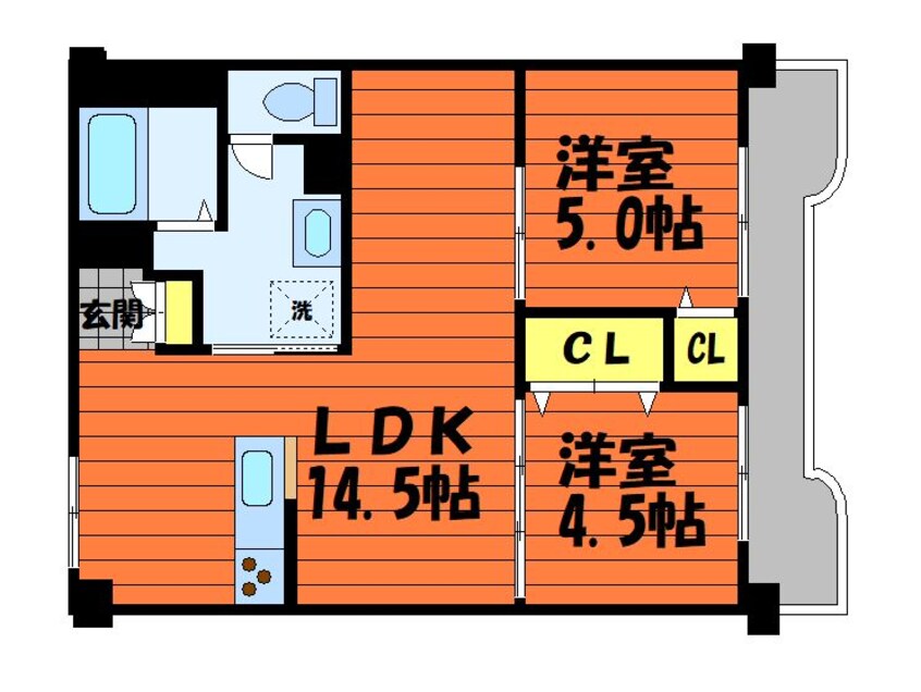 間取図 老松レジデンス