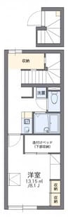 吉備線<桃太郎線>/備中高松駅 徒歩8分 2階 築18年 1Kの間取り