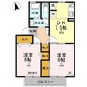 メゾンヴァントワァ　Ａ棟 2DKの間取り