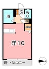 インフィニット 1Rの間取り