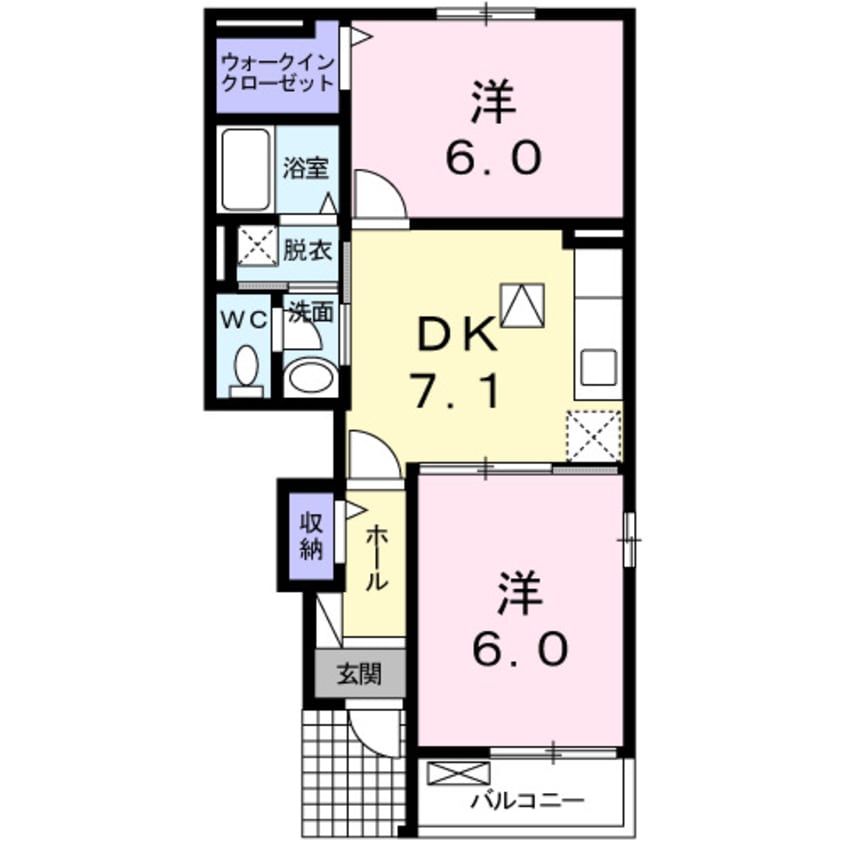 間取図 プロムナード児島Ａ