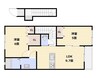 cocoru庭瀬 2LDKの間取り
