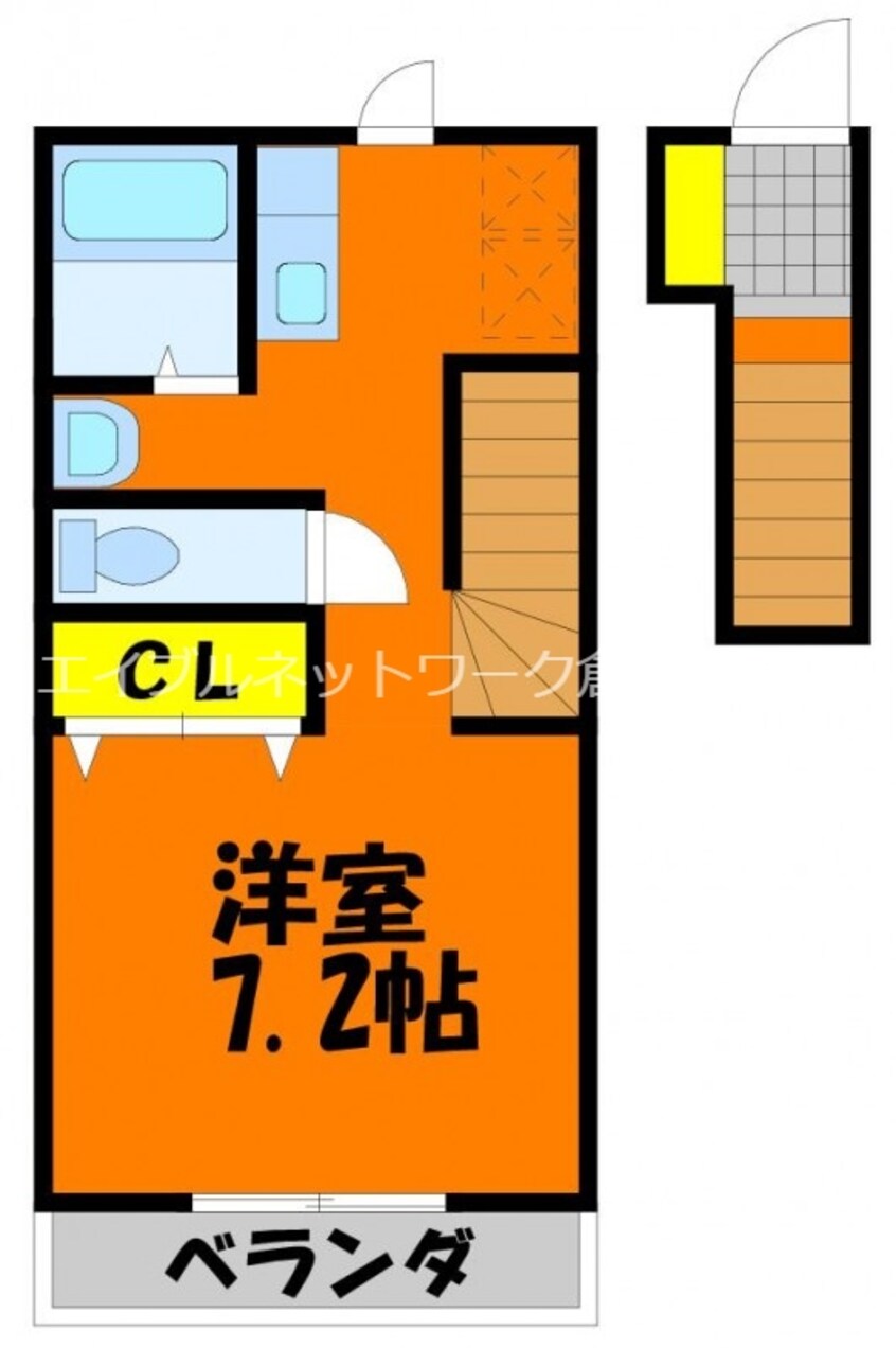 間取図 フルーリー中撫川　B棟
