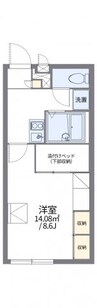 レオパレスジュネス 1Kの間取り