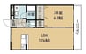 マンションフライト 1LDKの間取り