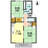 タウン妹尾 2DKの間取り