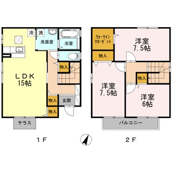 間取図 ハートハウス　Ｂ棟