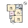 サン・ソニア　Ａ棟 2DKの間取り