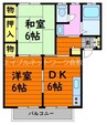 総社Sフラッツ　B棟 2DKの間取り