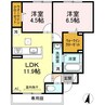 フローラル平野 2LDKの間取り
