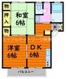 総社Sフラッツ　A棟 2DKの間取り