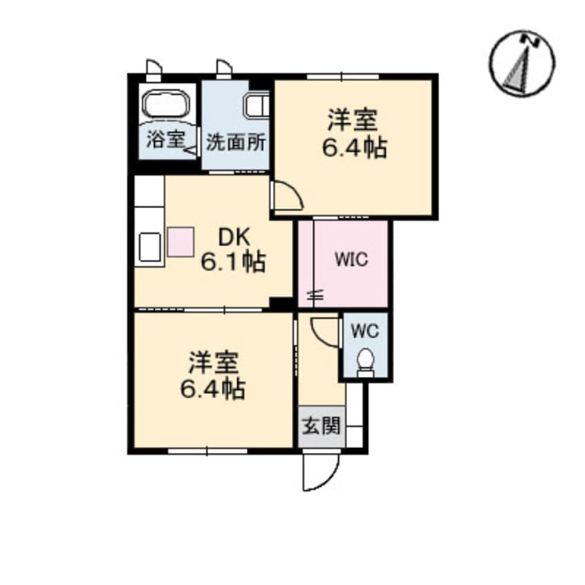 間取図 シャーメゾンきびじ　Ａ棟