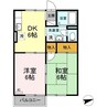 桜コーポ 2DKの間取り