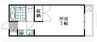 レインボーズA 1Rの間取り