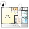 ボンヌール 1Kの間取り